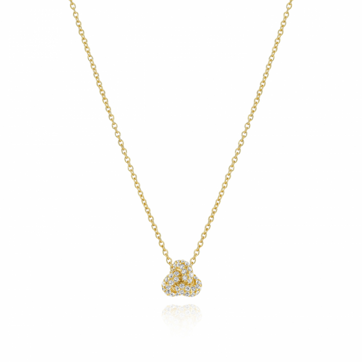 IMPERIA PICCOLO NECKLACE in der Gruppe Halsketten / Goldhalsketten bei SCANDINAVIAN JEWELRY DESIGN (SJ-N10751-CZ-YG)