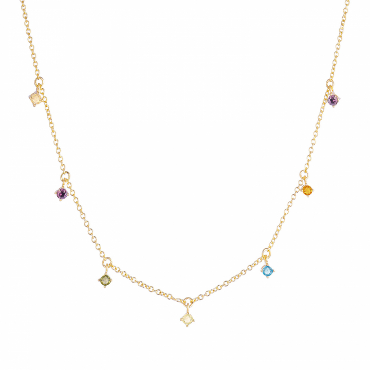 ELLERA PICCOLO Halskettens (Gold) in der Gruppe Halsketten / Goldhalsketten bei SCANDINAVIAN JEWELRY DESIGN (SJ-N12210-ACZ-SG)