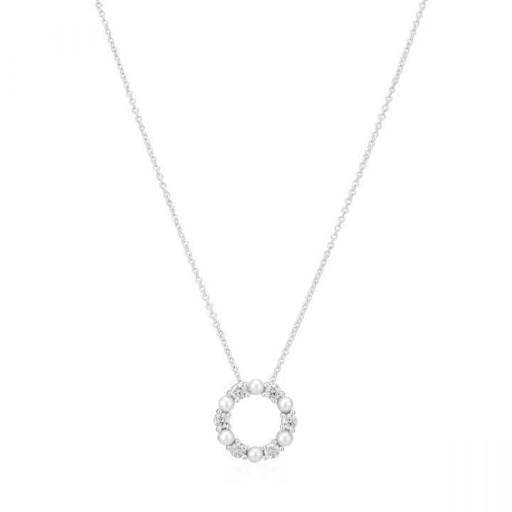 BIELLA PERLA Necklace Silver in der Gruppe Halsketten / Silberhalsketten bei SCANDINAVIAN JEWELRY DESIGN (SJ-N2432-PCZ)