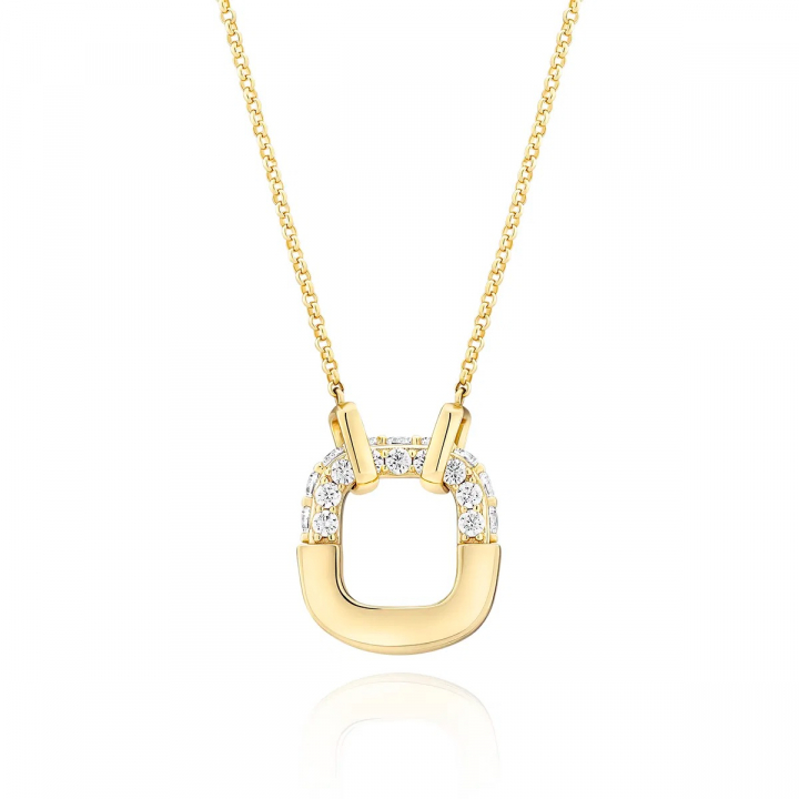 MARATEA Necklace Gold in der Gruppe Halsketten / Goldhalsketten bei SCANDINAVIAN JEWELRY DESIGN (SJ-N2453-CZ-YG)