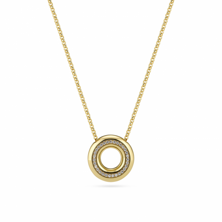PALERMO NECKLACE Gold in der Gruppe Halsketten / Goldhalsketten bei SCANDINAVIAN JEWELRY DESIGN (SJ-N2478-CZ-YG)