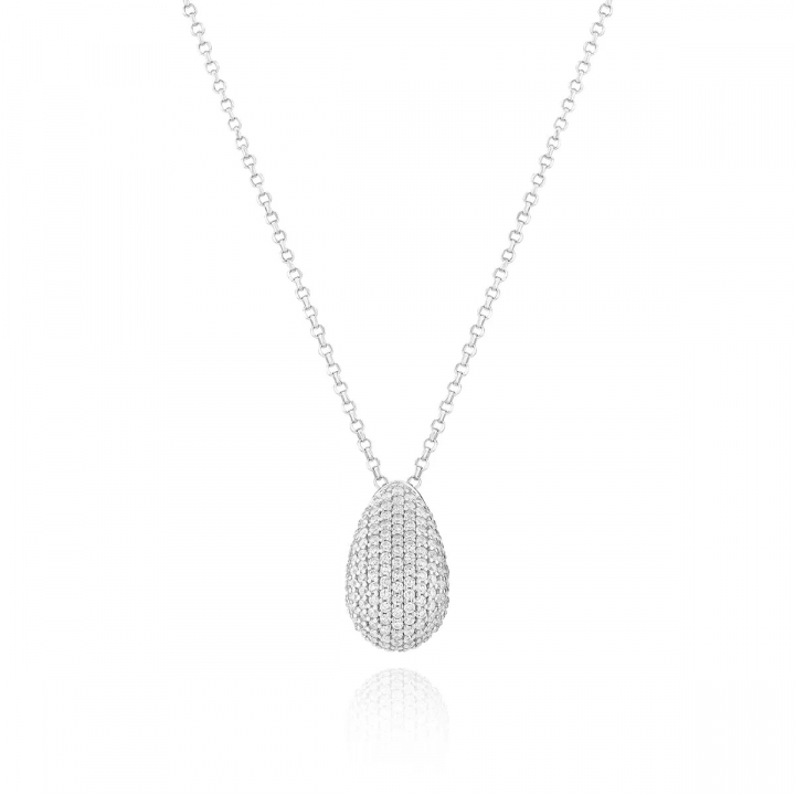 GOCCIA ALTRO necklace Silver in der Gruppe Halsketten / Silberhalsketten bei SCANDINAVIAN JEWELRY DESIGN (SJ-N2480-CZ)