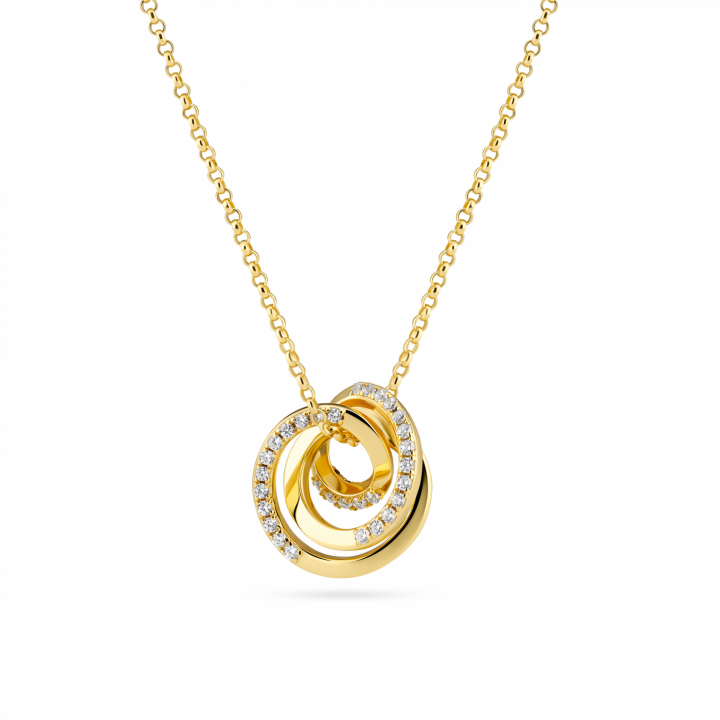 SPIRALE PICCOLO NECKLACE GOLD in der Gruppe Halsketten / Goldhalsketten bei SCANDINAVIAN JEWELRY DESIGN (SJ-N2588-CZ-YG)