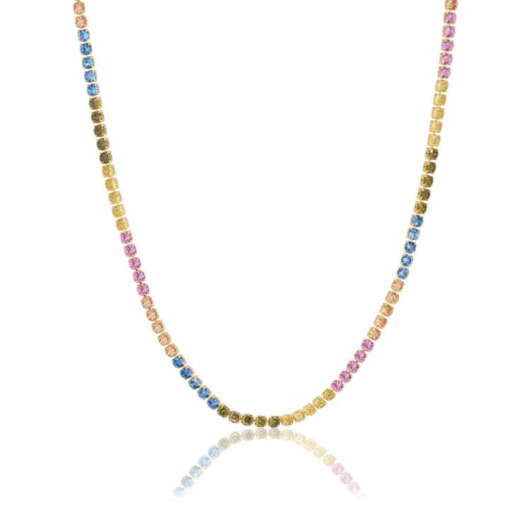 Product Image for Sif Jakobs Ellera Grande - 18k Goldpläterad, med multifärgade zirkoner Halsketten