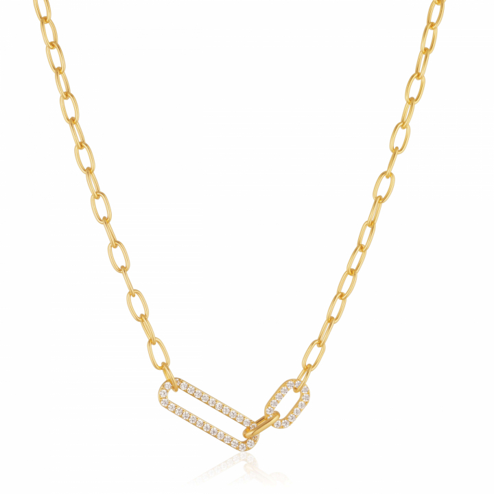 CAPIZZI DUE Halsketten Vita Zirkoner Gold in der Gruppe Halsketten / Goldhalsketten bei SCANDINAVIAN JEWELRY DESIGN (SJ-N42232-CZ-YG)