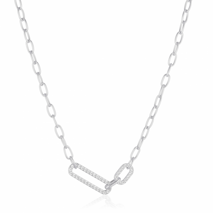 CAPIZZI DUE Halsketten Vita Zirkoner Silber in der Gruppe Halsketten / Silberhalsketten bei SCANDINAVIAN JEWELRY DESIGN (SJ-N42232-CZ)