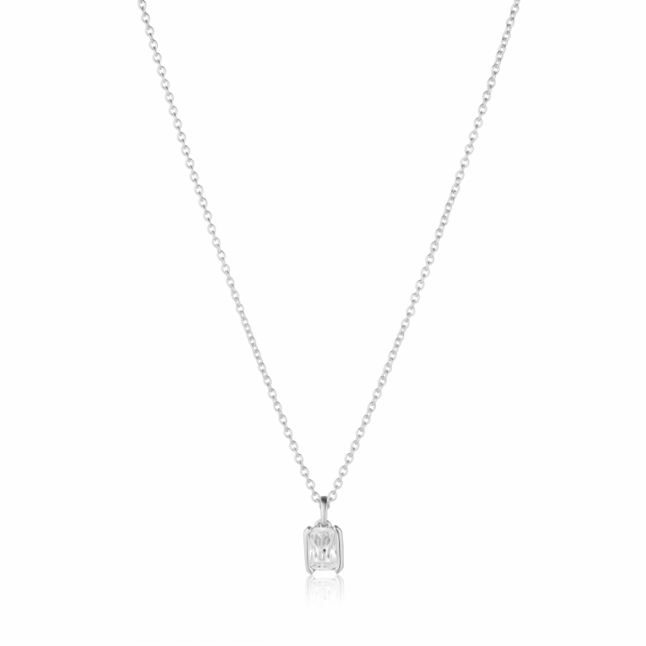 ROCCANOVA PICCOLO Halsketten Vita Zirkoner Silber in der Gruppe Halsketten / Silberhalsketten bei SCANDINAVIAN JEWELRY DESIGN (SJ-N42260-CZ)