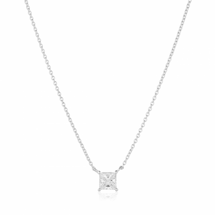 Product Image for Sif Jakobs ELLERA QUADRATO Halsketten Vita Zirkoner Silber