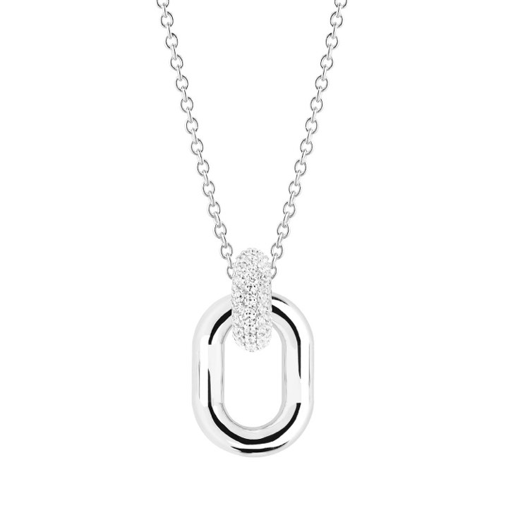 CAPRI DUE Halsketten weiße Zirkoner (Silber) 45-60 cm in der Gruppe Halsketten / Silberhalsketten bei SCANDINAVIAN JEWELRY DESIGN (SJ-P62018-CZ-SS45-60)