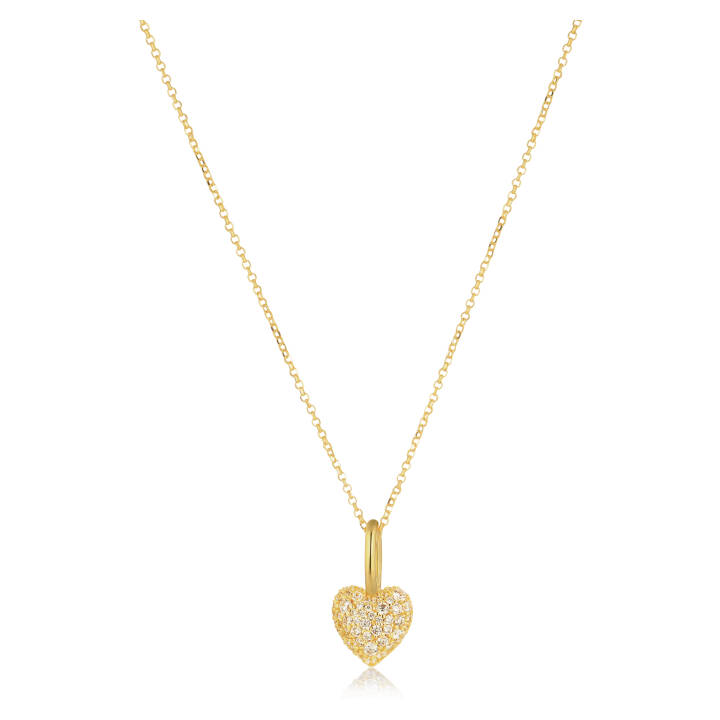 Caro Halsketten in der Gruppe Halsketten / Goldhalsketten bei SCANDINAVIAN JEWELRY DESIGN (SJ-P72356-CZ-YG)