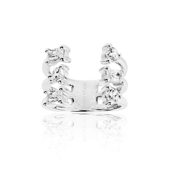 Product Image for Sif Jakobs ANTELLA ALTRO GRANDE ring weiße Zirkoner (Silber) 50
