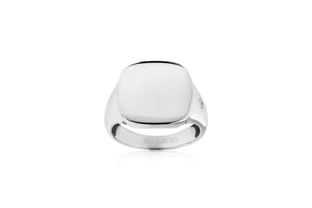 FOLLINA PIANURA QUADRATO PICCOLO ring weiße Zirkoner (Silber) in der Gruppe Ringe / Silberringe bei SCANDINAVIAN JEWELRY DESIGN (SJ-R1071-CZ)