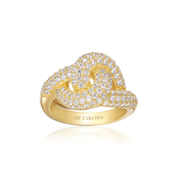 Product Image for Sif Jakobs Imperia - 18k Goldpläterad, med vita zirkoner Ring 50