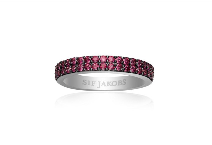 Product Image for Sif Jakobs CORTE DUE ring Röda Zirkoner (Silber) 56