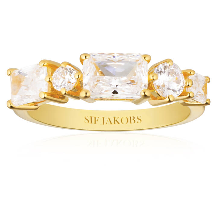 IVREA Ring Gold in der Gruppe Ringe / Goldringe bei SCANDINAVIAN JEWELRY DESIGN (SJ-R12330-CZ-YG)
