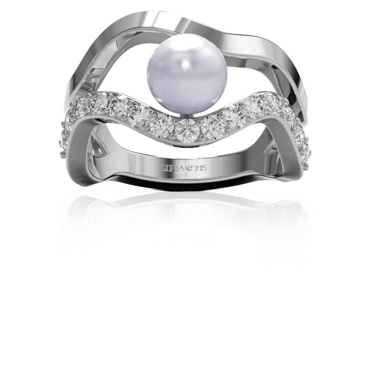 PONZA Ring Silber in der Gruppe Ringe / Perlenringe bei SCANDINAVIAN JEWELRY DESIGN (SJ-R12363-PCZ)