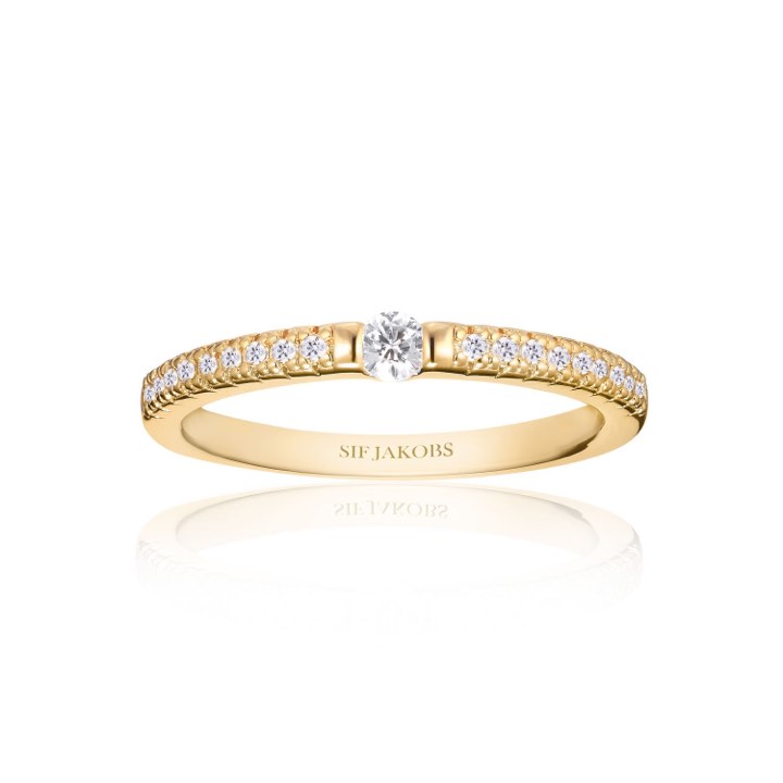 Product Image for Sif Jakobs ELLERA UNO ring weiße Zirkonia (Gold) 52