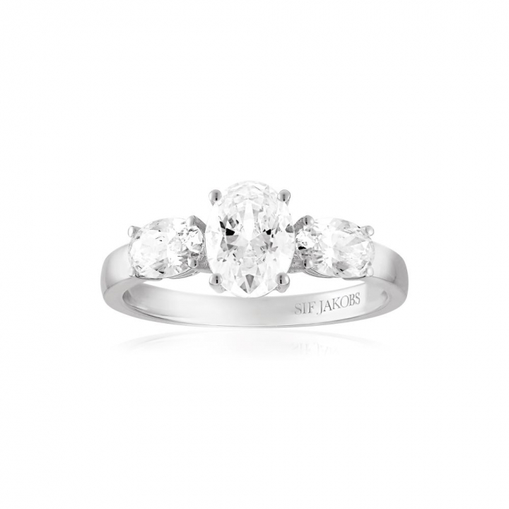 Product Image for Sif Jakobs Ellisse Tre - med vita zirkoner Ring 50