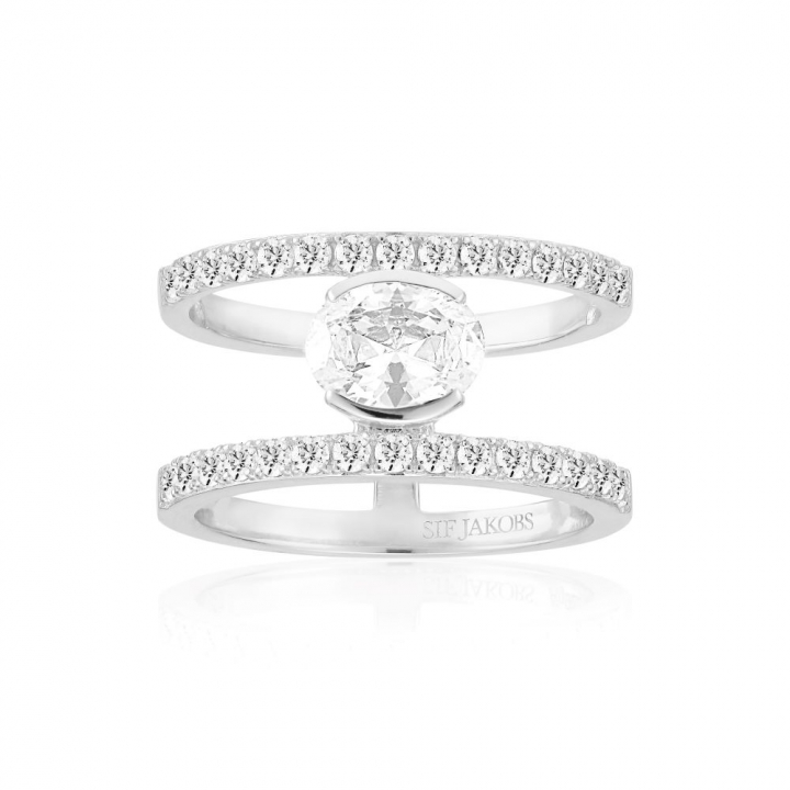 Product Image for Sif Jakobs Ellisse Carezza Grande - med vita zirkoner Ring 52