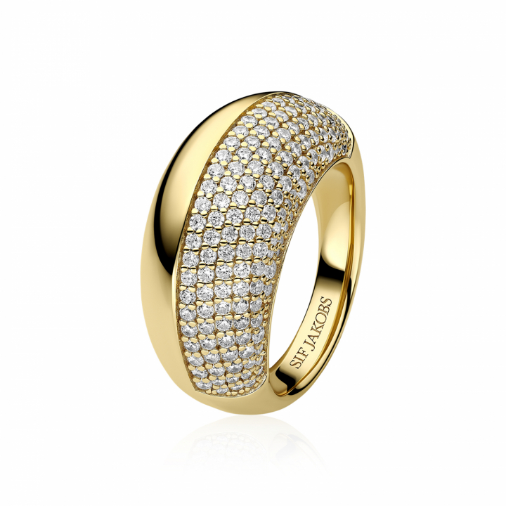 FASANO RING Gold in der Gruppe Ringe / Goldringe bei SCANDINAVIAN JEWELRY DESIGN (SJ-R2487-CZ-YG)