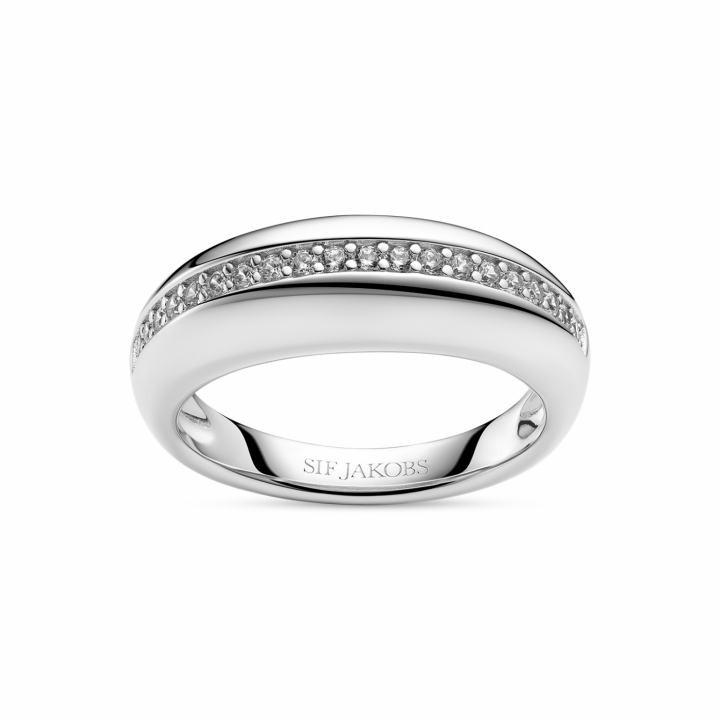PALERMO RING Silver in der Gruppe Ringe / Silberringe bei SCANDINAVIAN JEWELRY DESIGN (SJ-R2588-CZ-)