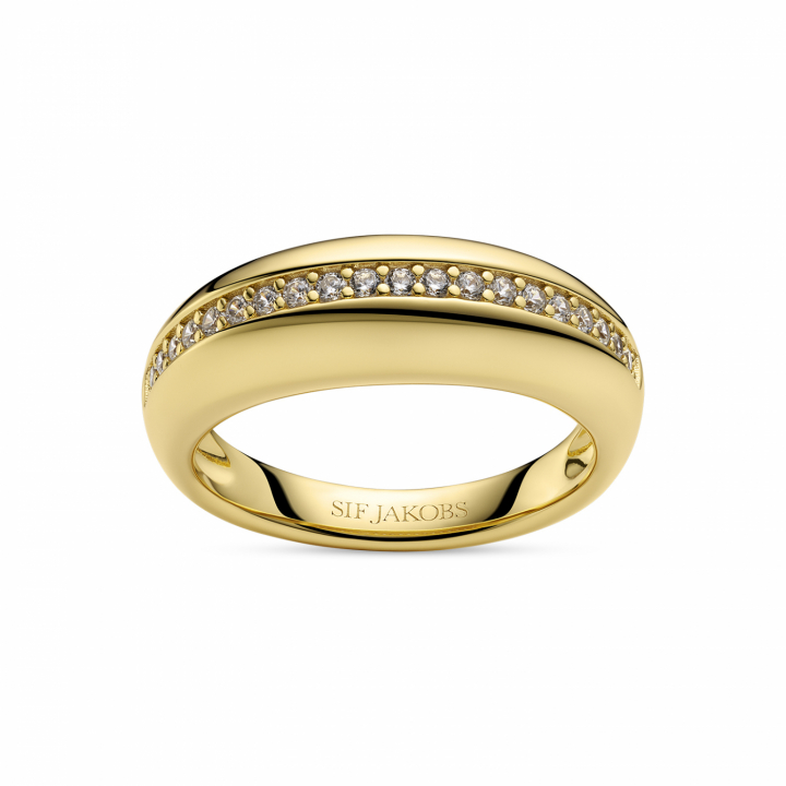 PALERMO RING Gold in der Gruppe Ringe / Goldringe bei SCANDINAVIAN JEWELRY DESIGN (SJ-R2588-CZ-YG)