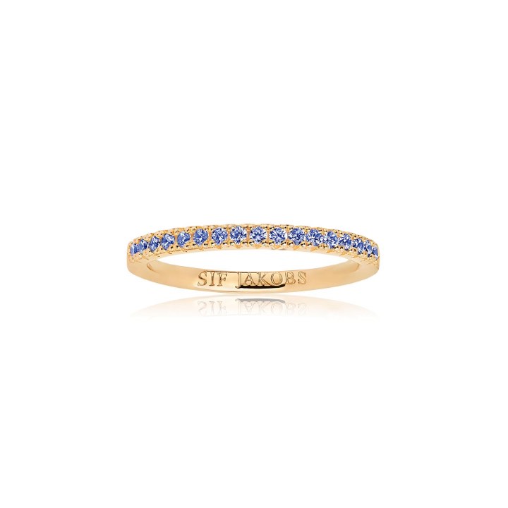 ELLERA ring blau Zirkoner (Gold) in der Gruppe Ringe / Goldringe bei SCANDINAVIAN JEWELRY DESIGN (SJ-R2869-BLNYG)