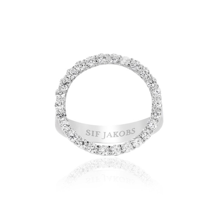 BIELLA GRANDE ring weiße Zirkoner (Silber) in der Gruppe Ringe / Silberringe bei SCANDINAVIAN JEWELRY DESIGN (SJ-R3120-CZ)