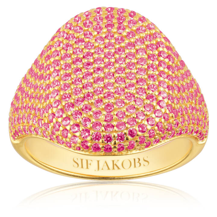 CAPIZZI Ring Gold in der Gruppe Ringe / Goldringe bei SCANDINAVIAN JEWELRY DESIGN (SJ-R42240-PKCZ-YG)