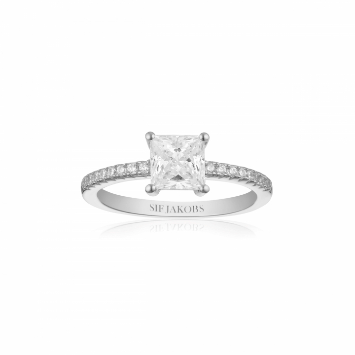 Product Image for Sif Jakobs ELLERA QUADRATO Ring Vita Zirkoner Silber 50