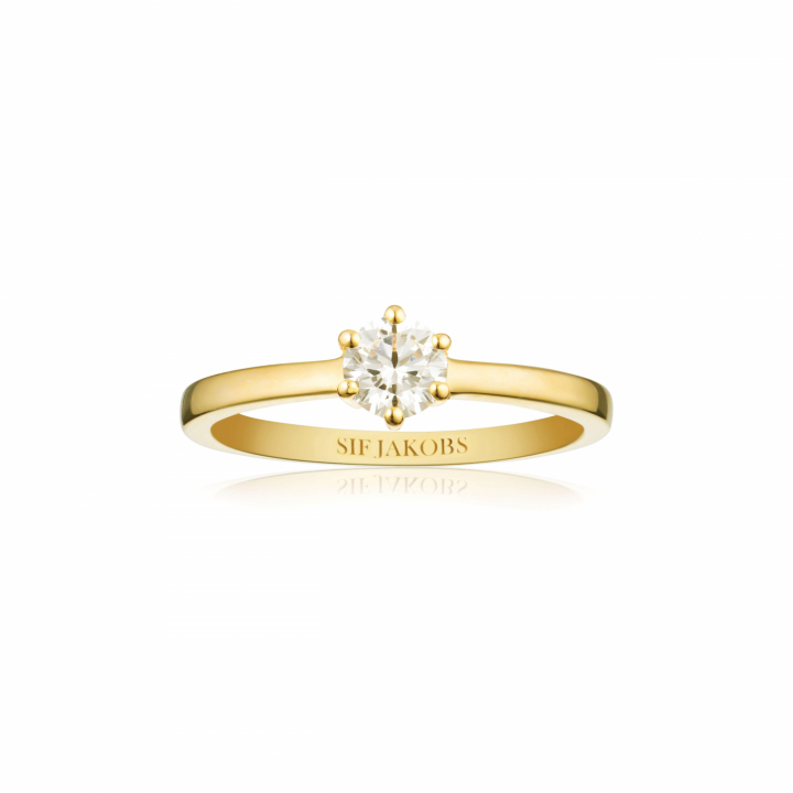 Product Image for Sif Jakobs ELLERA UNO PIANURA GRANDE Ring Vita Zirkoner Gold 54