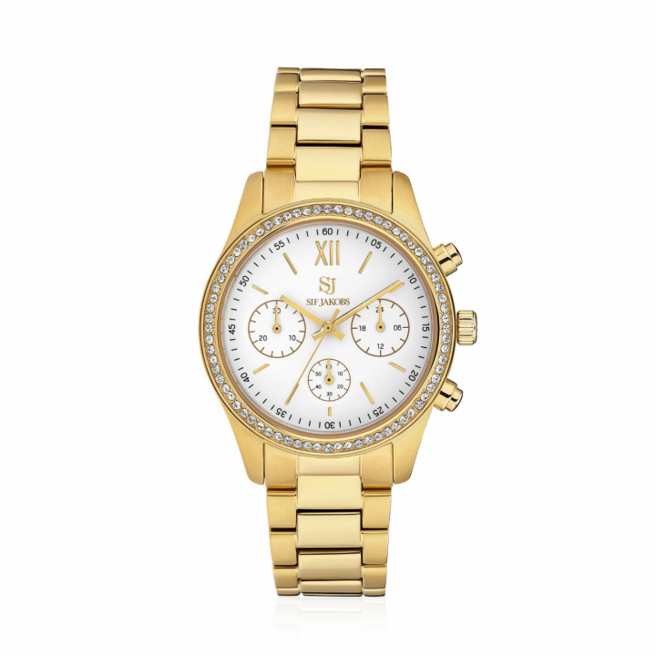 DOMENICA WATCH GOLD in der Gruppe Accessoires / Uhren bei SCANDINAVIAN JEWELRY DESIGN (SJ-W2409-CZ-YG)