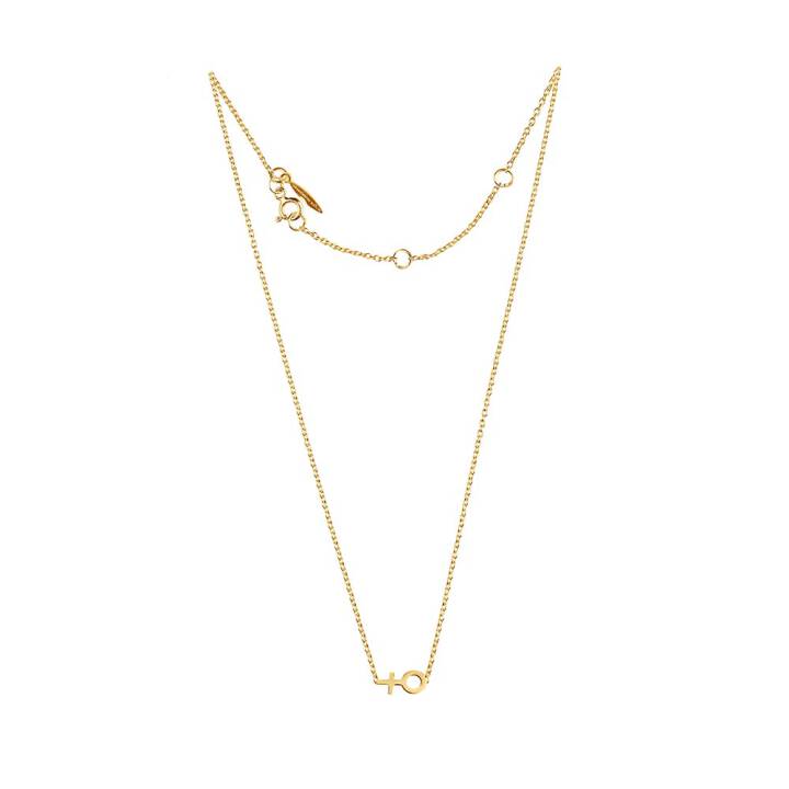 Women Unite small Halsketten Gold in der Gruppe Halsketten / Goldhalsketten bei SCANDINAVIAN JEWELRY DESIGN (WUE-N1S451-G)