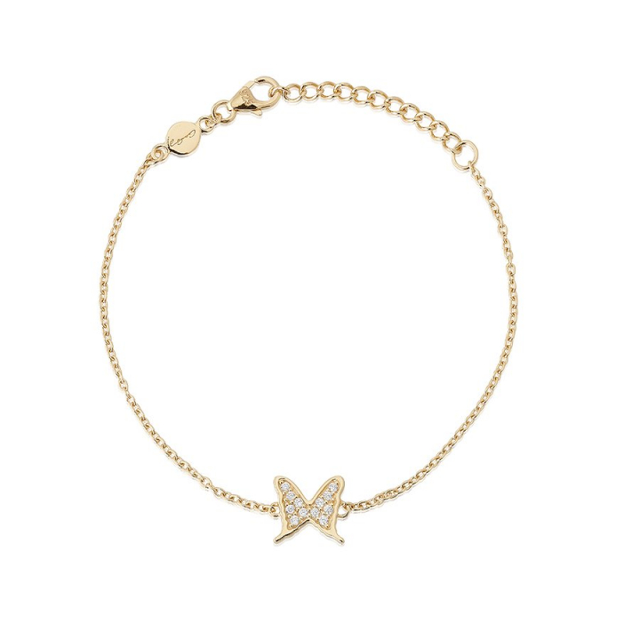 Petite papillion sparkling Bracelet Gold in der Gruppe Armbänder / Goldarmbänder bei SCANDINAVIAN JEWELRY DESIGN (gp125)