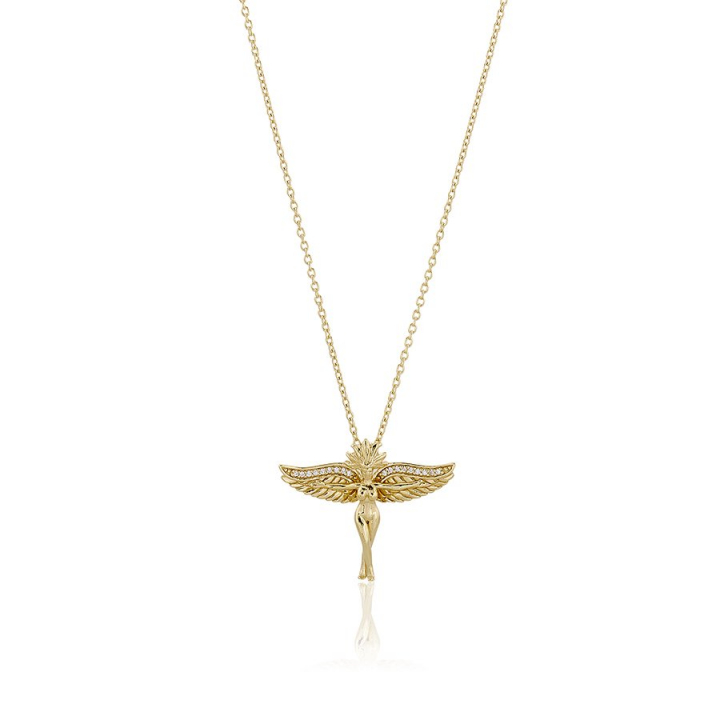 Goddess of love Necklace Gold in der Gruppe Halsketten / Goldhalsketten bei SCANDINAVIAN JEWELRY DESIGN (gp148)