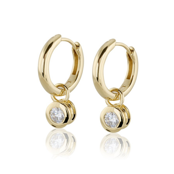 Älskad Earrings creol Gold in der Gruppe Ohrringe / Goldohrringe bei SCANDINAVIAN JEWELRY DESIGN (gp154)