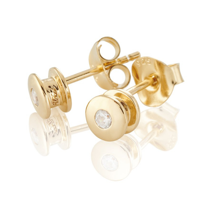 Älskad mini Earrings Gold in der Gruppe Ohrringe / Goldohrringe bei SCANDINAVIAN JEWELRY DESIGN (gp17)