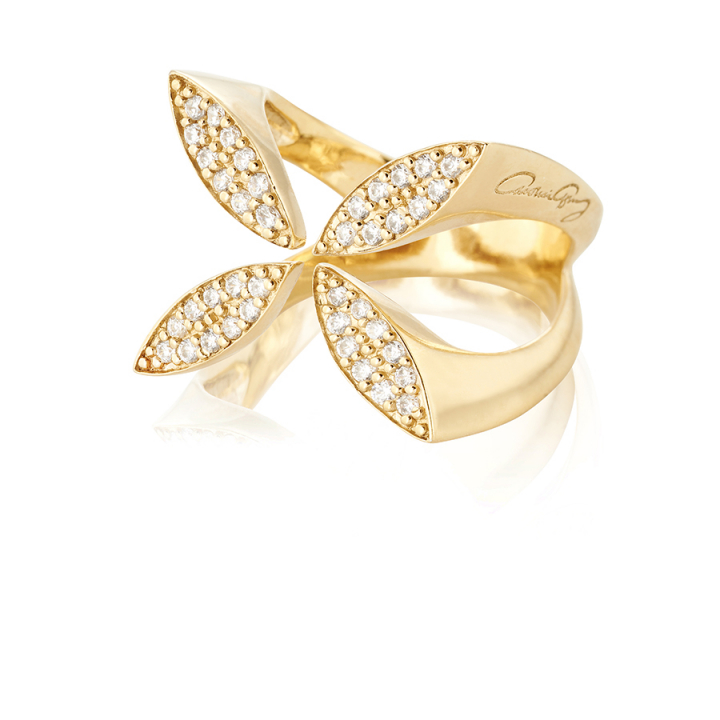 Sparkling ellipse Ring Gold in der Gruppe Ringe / Goldringe bei SCANDINAVIAN JEWELRY DESIGN (gp21-R)