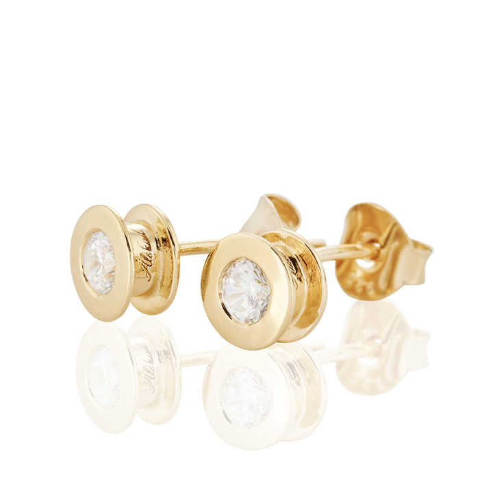 Älskad Earrings Gold in der Gruppe Ohrringe / Goldohrringe bei SCANDINAVIAN JEWELRY DESIGN (gp27)