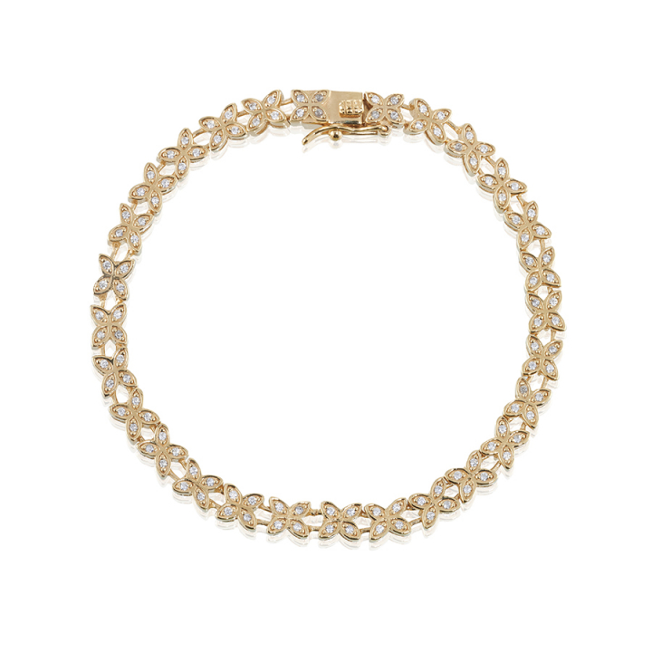 Sparkling ellipse mini T-Bracelet Gold in der Gruppe Armbänder / Goldarmbänder bei SCANDINAVIAN JEWELRY DESIGN (gp36-R)