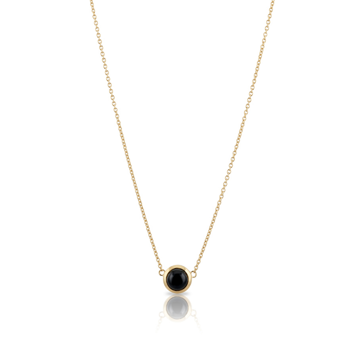 Devine stone Necklace - L (42+3cm) Gold in der Gruppe Halsketten / Goldhalsketten bei SCANDINAVIAN JEWELRY DESIGN (gp59)