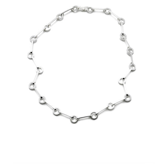 Ring Chain Halsketten Silber