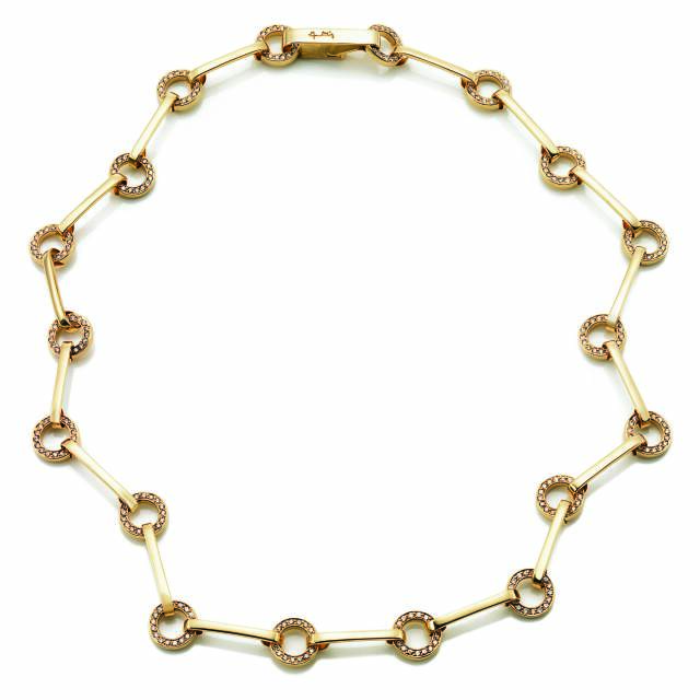 Ring Chain & Stars Halsketten Gold