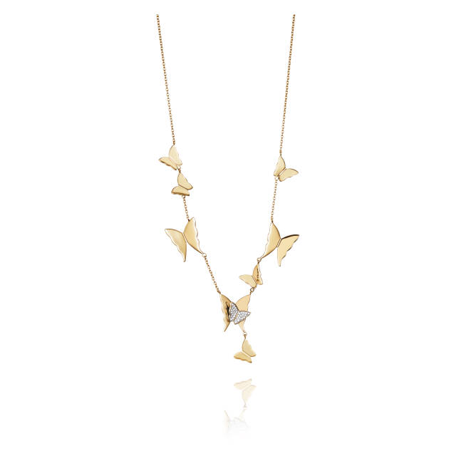 Miss Butterfly Air & Stars Collier Halsketten Gold
