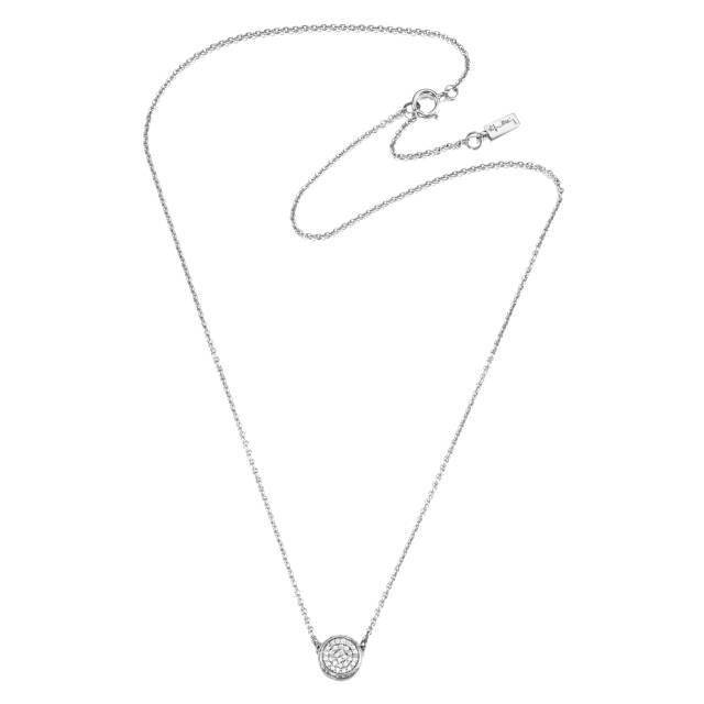 Love Bowl Mini & Stars Halsketten Weißgold 42-45 cm