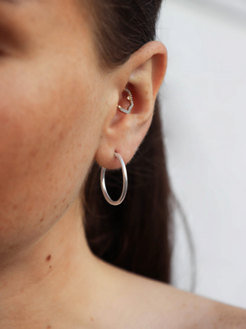 Senorita 25 Hoops Silver (Pair)