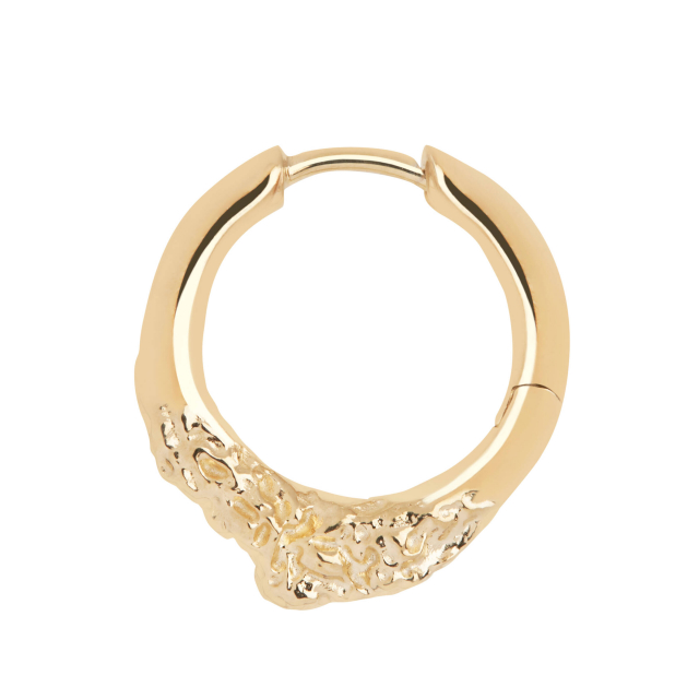 Miro 12 Huggie Goldplated Silver (One)