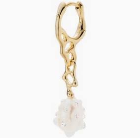 Peblinge Royal Huggies Earrings Goldplated Silver