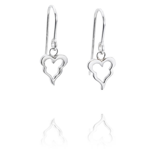 Crazy Heart Ohrring Silber