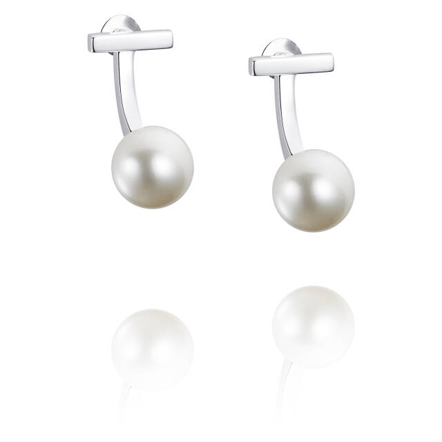 60's Pearl Ohrring Silber